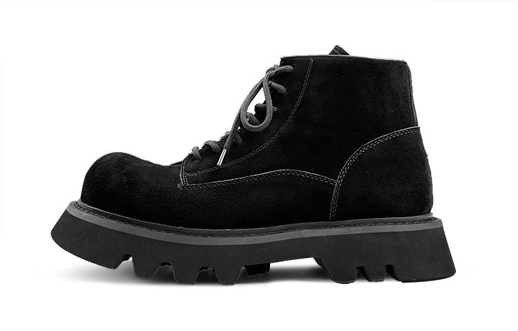 CJZKYUHU Short Combat Boots 5cm Unisex Black