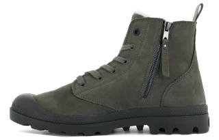 Palladium Pampa Top Grain Cow Leather Comfortable Short Combat Boots Men's