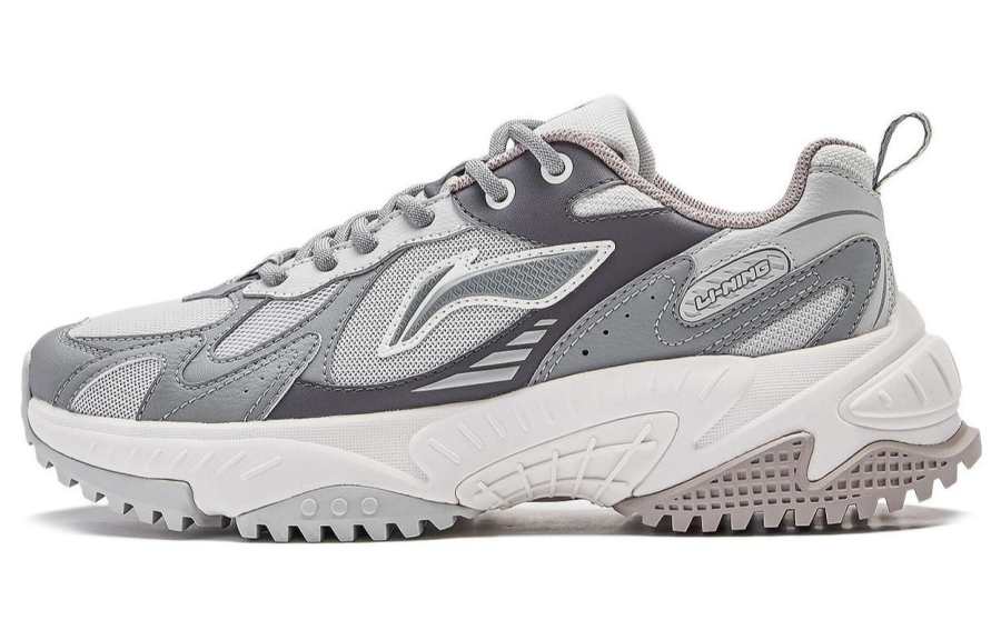 Li-Ning Li Ning QIXING 2.0 Slip Resistant Abrasion Resistant Low top Casual Shoes Women's Gray