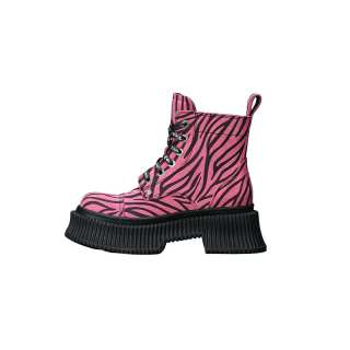 WANDER AROUND Short Combat Boots Women's Pink