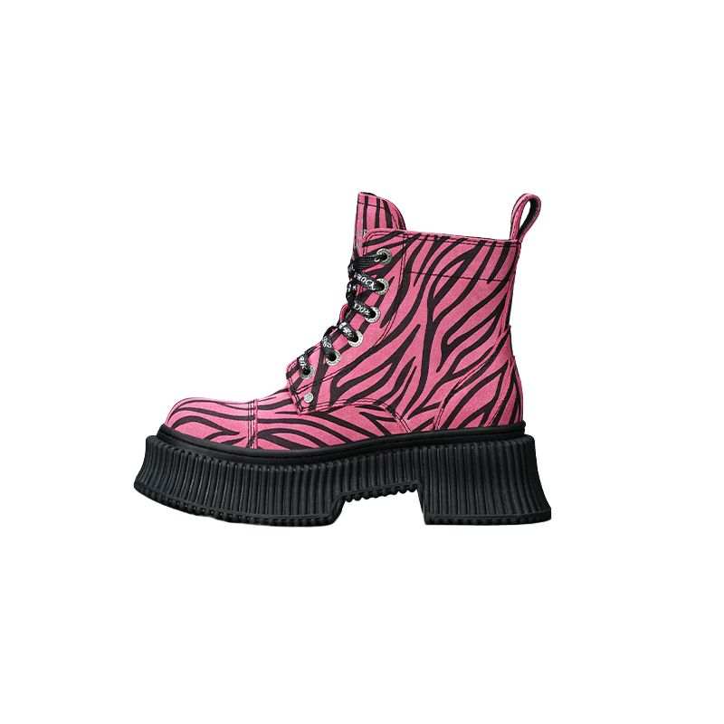 WANDER AROUND WANDER AROUND Short Combat Boots Women's Pink