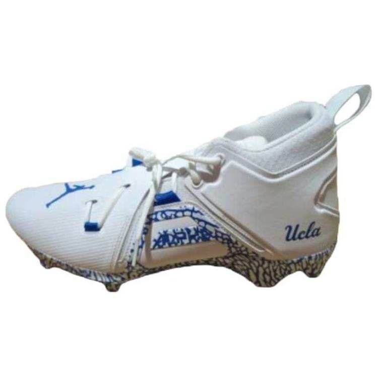 Jordan Jordan Alpha Menace Pro 3 AG Artificial Ground FG Firm Ground Slip Resistant Soccer Shoes Men's White Blue