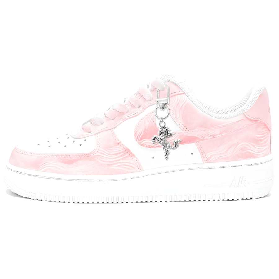 Nike Nike Air Force 1 First Grade Culture CNY Horse Year Collection, Powdery Pink Slip Resistant Abrasion Resistant Balance