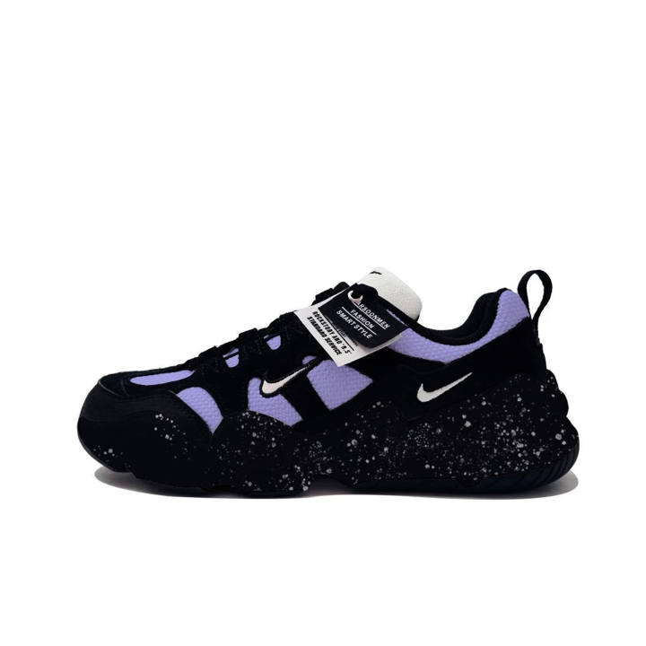Nike Nike Tech Hera Frost Flow Abrasion Resistant Low top Casual Shoes Unisex Black Purple