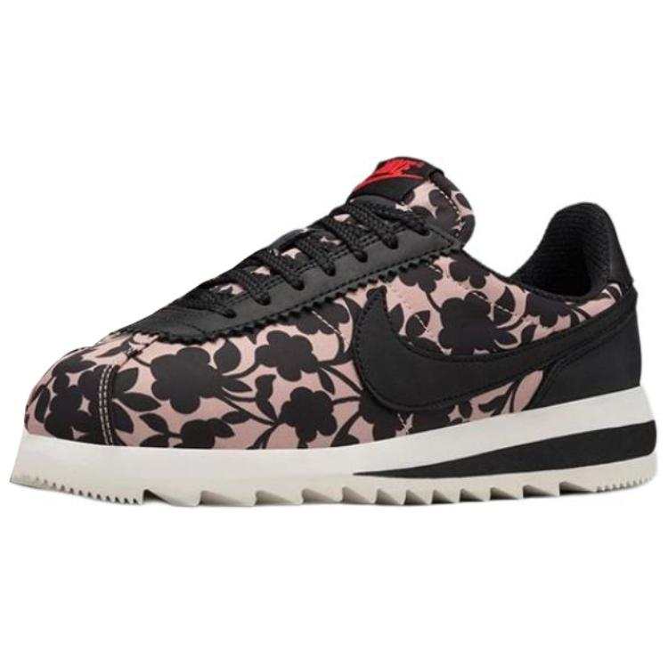 Nike Liberty x Nike Cortez Slip Resistant Abrasion Resistant Low top Casual Shoes Unisex Black White