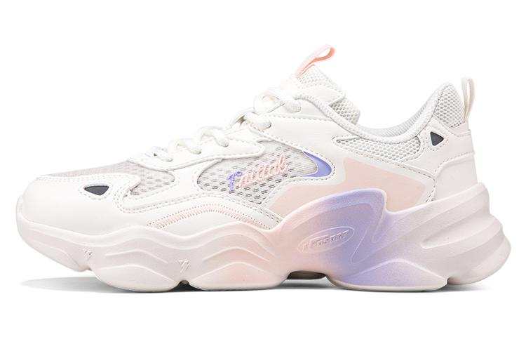 361° Cushioning Slip Resistant Abrasion Resistant Low top Sports Casual Shoes Women's White Pink