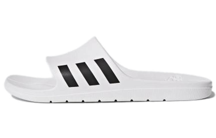 Adidas Adidas Cloudfoam Comfortable Rubber Sole Slip Resistant Slip Resistant Slide Slippers Unisex White Black