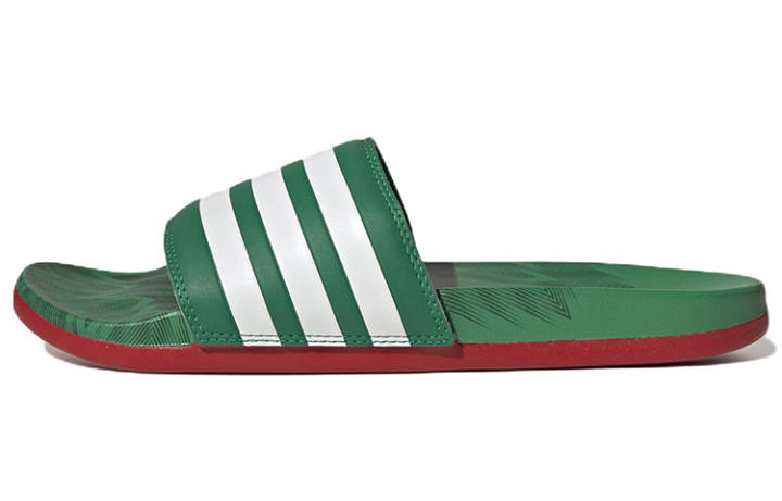 Adidas Adilette Adidas Comfort Slide 'Vivid Green Scarlet'