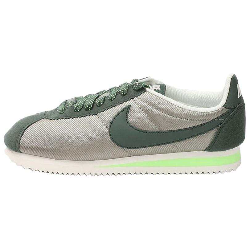 Nike Nike Classic Cortez Nylon Slip Resistant Abrasion Resistant Low top Casual Shoes Women's Gray Green
