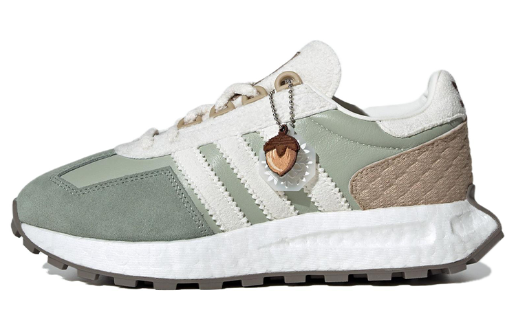 Adidas Originals Retropy E5 Textile, Suede Low top Casual Shoes Women's Green White