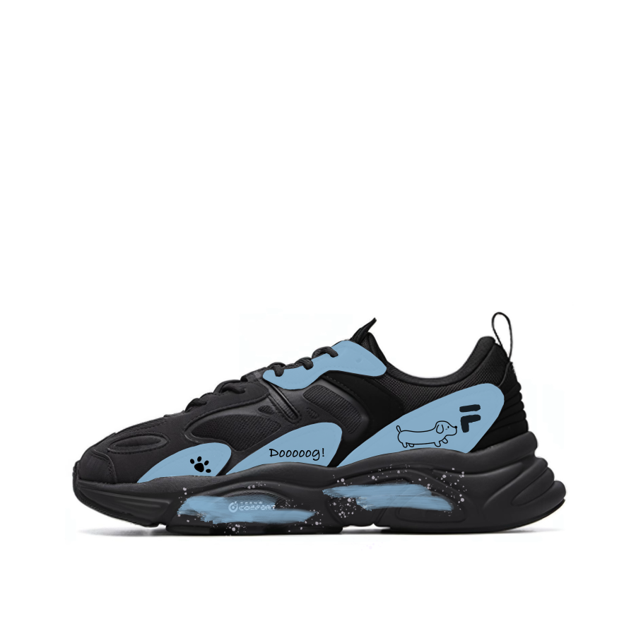 FILA Mars 2 Abrasion Resistant Low top Casual Shoes Men's Black Blue