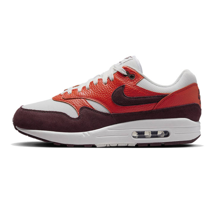 Nike Nike Air Max 1 Abrasion Resistant Low top Casual Shoes Men's Orange Brown White