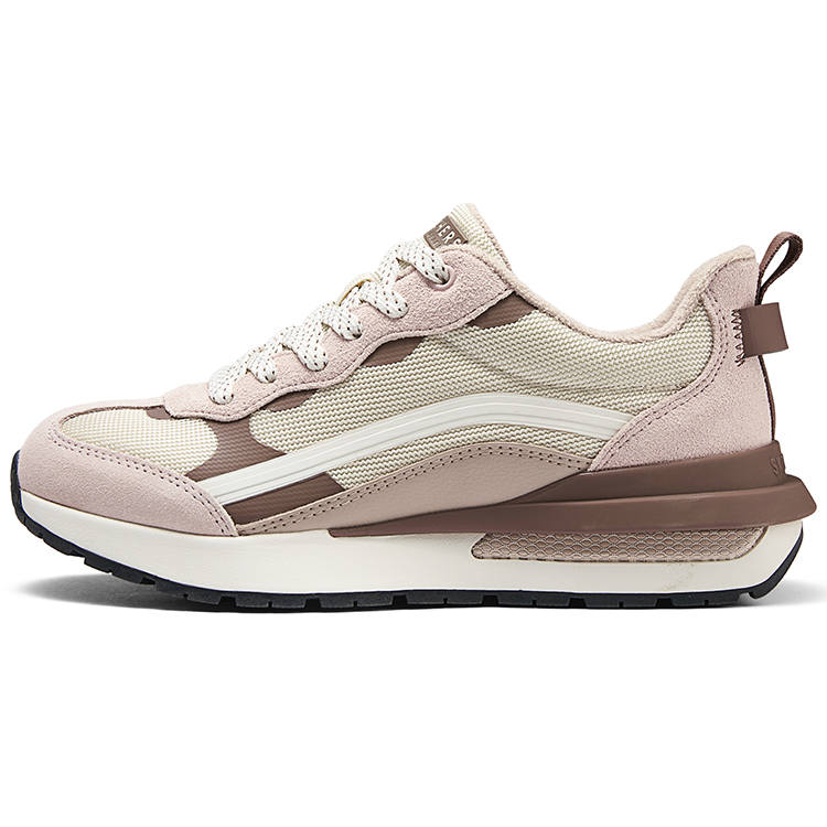 Skechers HALOS Abrasion Resistant Lightweight Height Increasing Low top Casual Shoes Women's Pink Brown