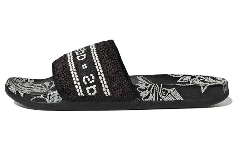 Adidas Adilette Women's Adidas Comfort Slide 'Floral - Black' Women's
