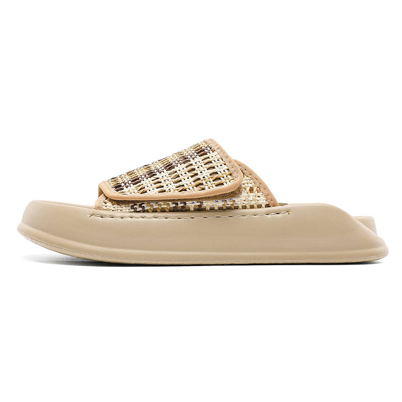PAIBLOKS Quick Dry Slip Resistant Abrasion Resistant Odor Resistant Quiet Slide Slippers Men's Umber