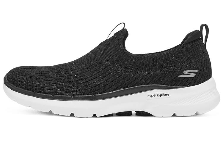 Skechers Go Walk 6 Fabric Abrasion Resistant Abrasion Resistant Low top Casual Shoes Women's Black