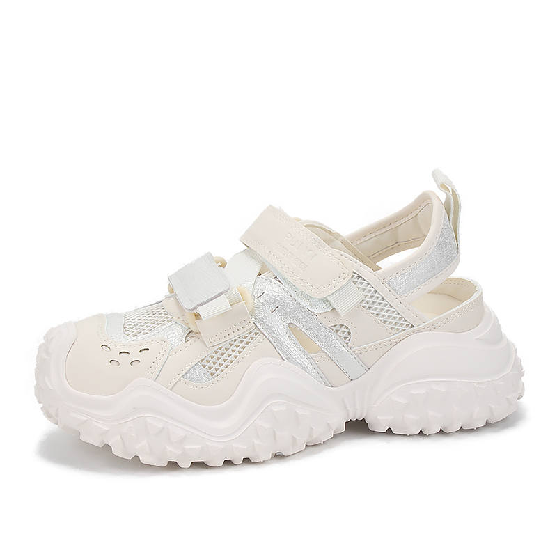 FUERSEN Abrasion Resistant Breathable Height Increasing Low top Casual Shoes Women's Beige