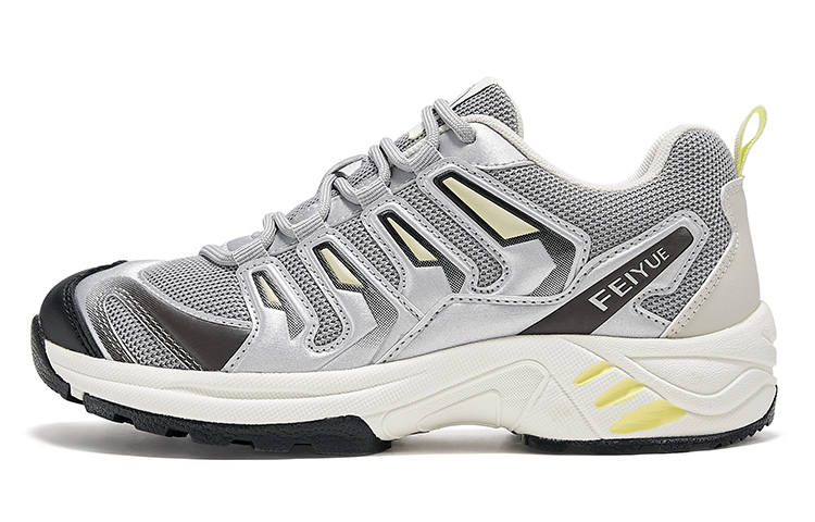 FEIYUE Slip-Resistant Low-top Casual Shoes Unisex Silver