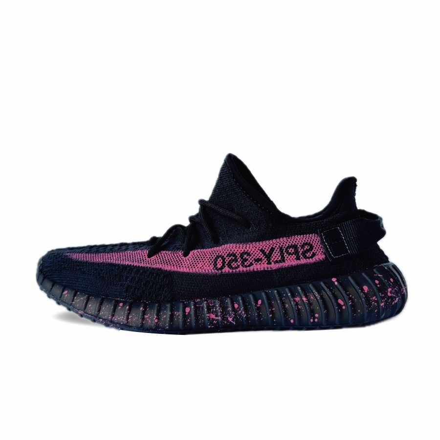 Adidas Originals Yeezy Boost 350 Cushioning Slip Resistant Low top Casual Shoes Unisex Pink Black