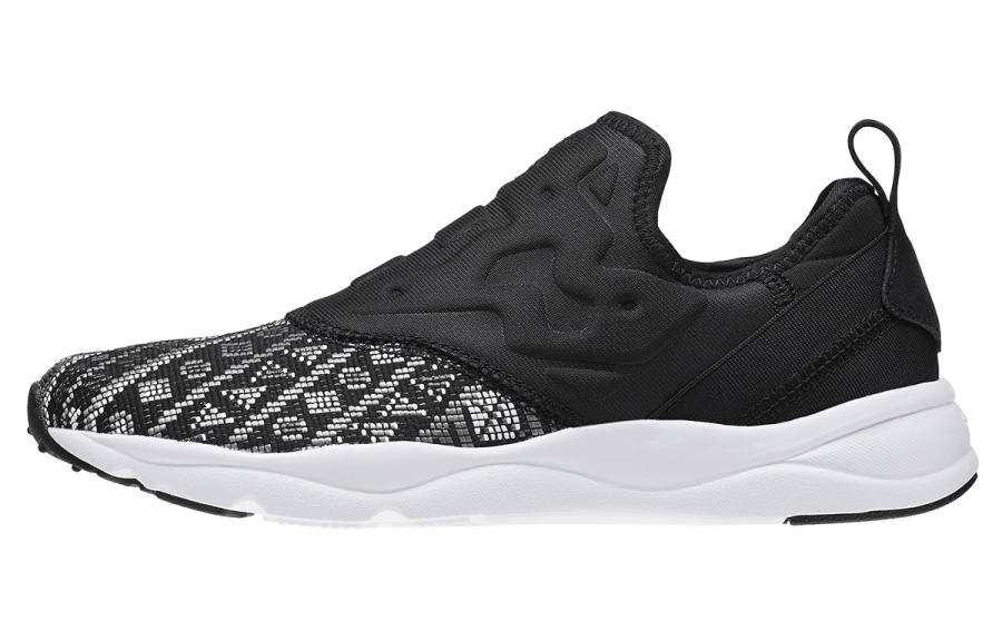Reebok Furylite Slip On Gt Running Shoes Black/White Women's