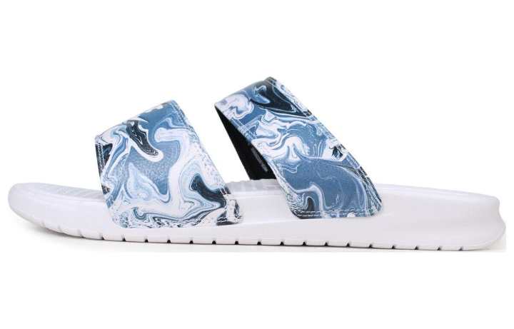 Nike Nike Benassi White Blue Black Women's