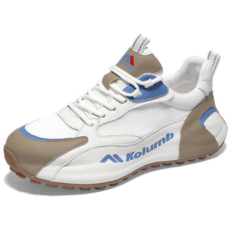 Kolumb Breathable Moisture Wicking Low top Casual Shoes Men's White Apricot