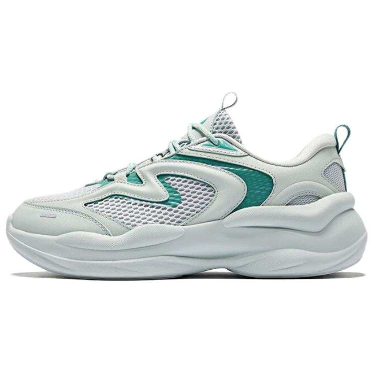 Erke Slip Resistant Abrasion Resistant Low top Casual Shoes Men's Light Gray Green