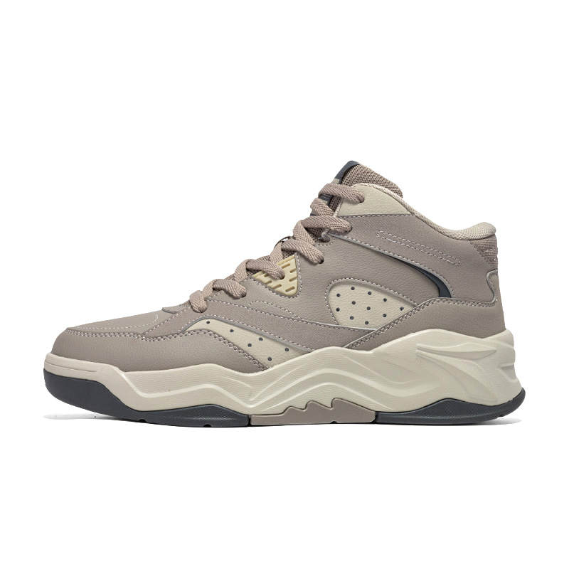 361° Slip Resistant Abrasion Resistant High top Casual Shoes Men's Stone Gray