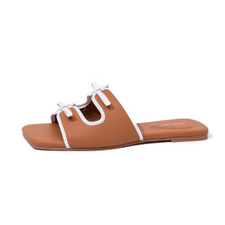 Barphil Slip Resistant Abrasion Resistant Slide Slippers Women's Light Brown