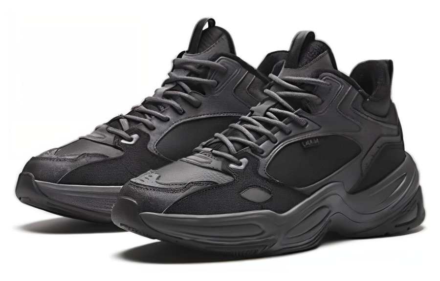Anta Cushioning, Wear Resistant High top Casual Shoes Men's Black