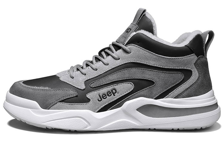 Jeep Mid top Casual Shoes Men's Black Gray
