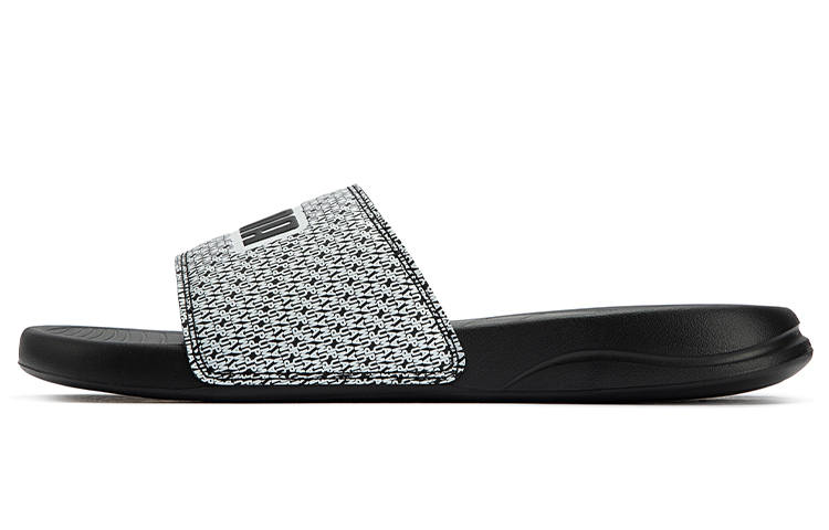 PUMA Popcat 20 Sports Rubber Sole Slide Slippers Unisex Black White