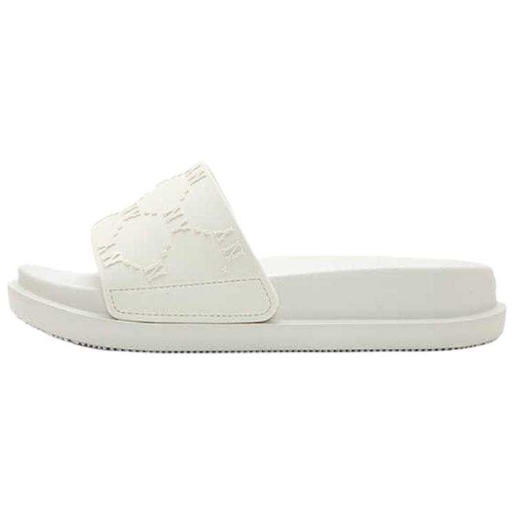 MLB New York Yankees Slip Resistant Abrasion Resistant Slide Slippers Unisex White
