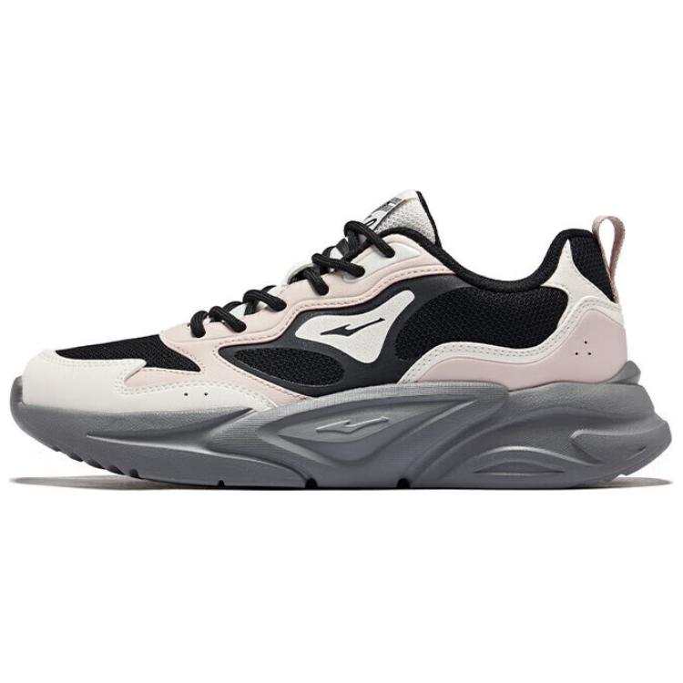 Erke Cushioning Slip Resistant Abrasion Resistant Low top Casual Shoes Women's Black Beige Pink