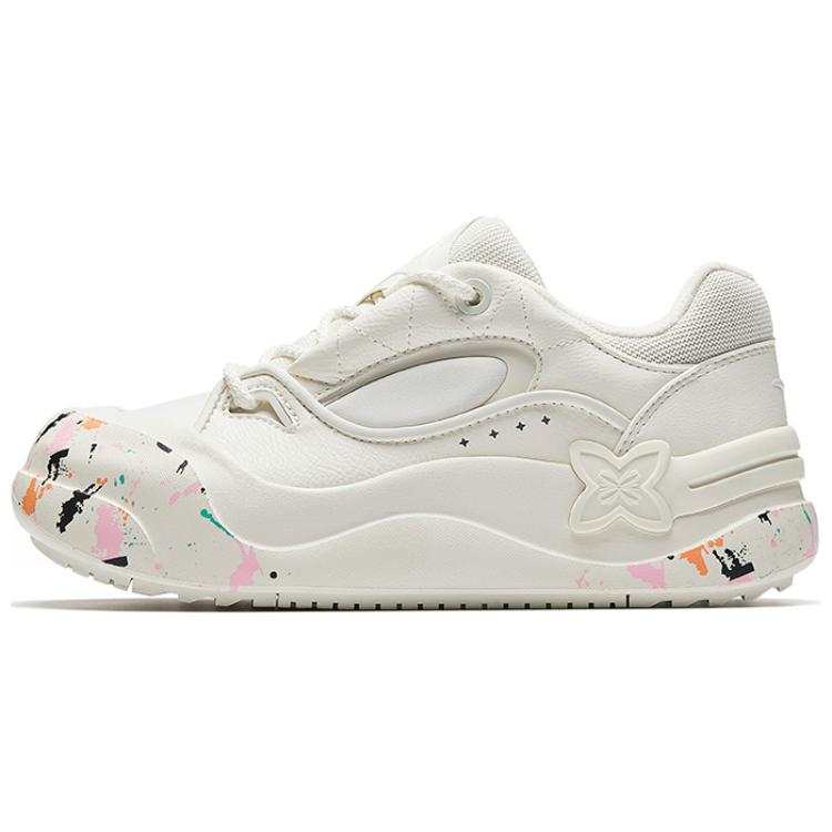 Anta Slip Resistant Abrasion Resistant Low top Casual Shoes Women's Ivory White