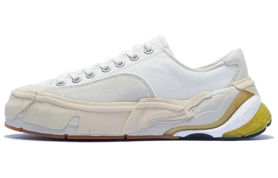Li-Ning Li Ning Wuji Daily Earnings Collection Slip Resistant Abrasion Resistant Low top Casual Shoes Men's Cream White