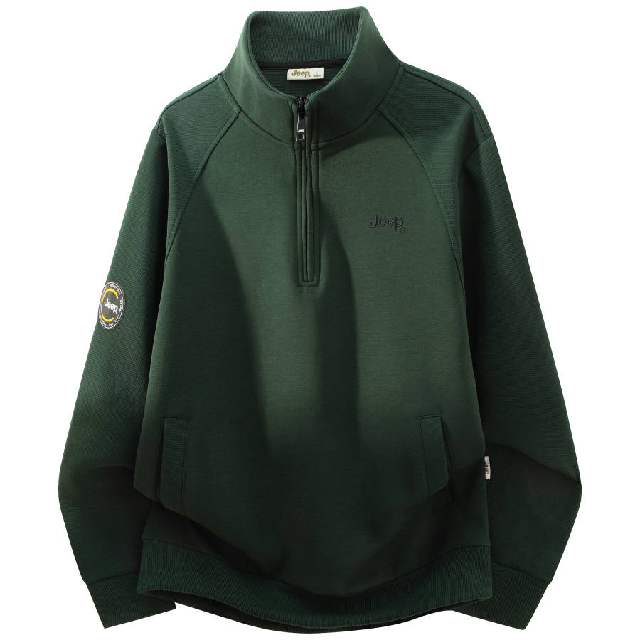 Jeep Sweatshirts Unisex Stand Collar Moderate Regular