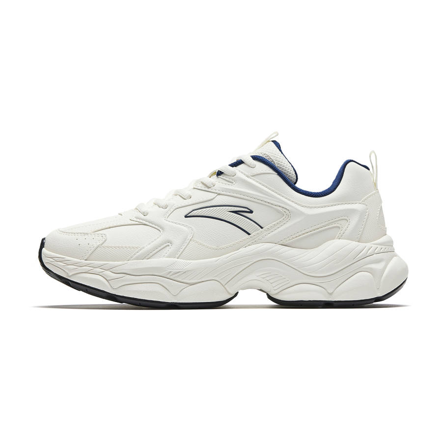 Anta Millennial Generation Textile, Synthetic Leather Height Increasing Low top Casual Shoes Men's White Blue