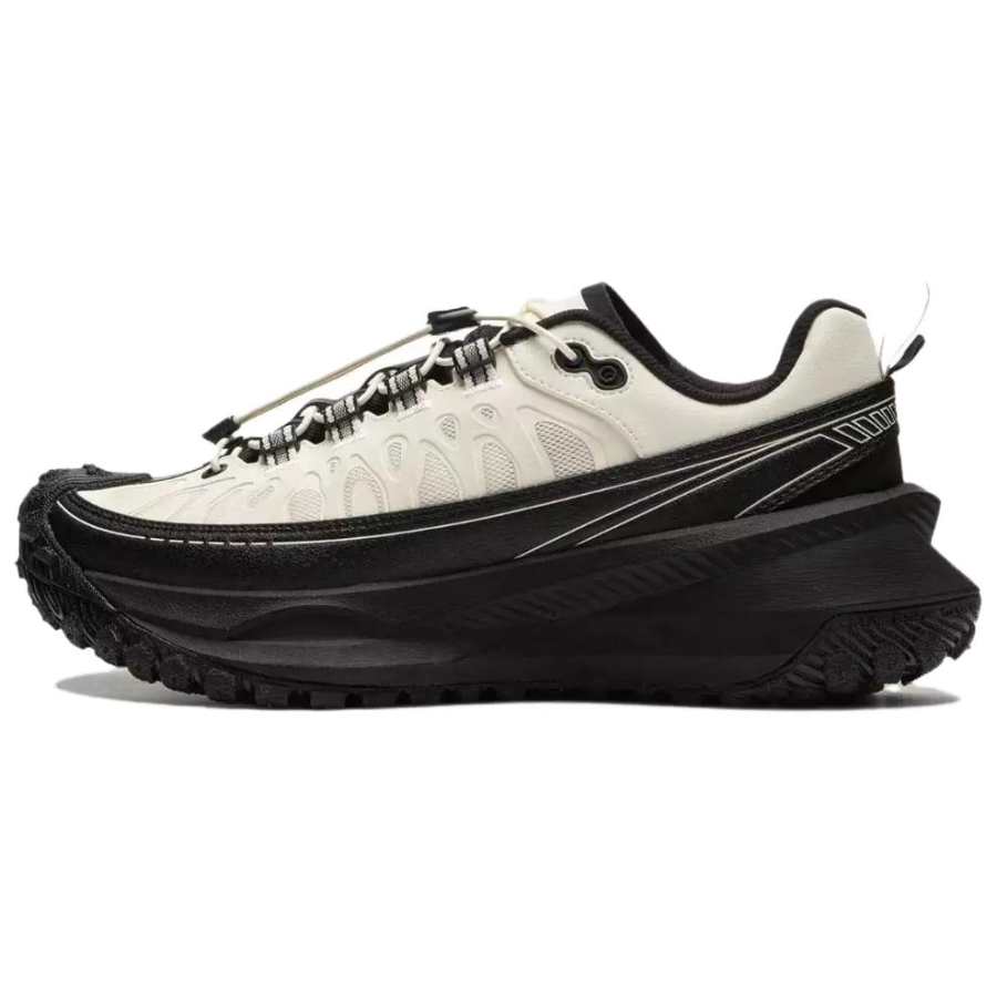 Li-Ning Li Ning Ranger CRC Synthetic Leather Casual Shoes Unisex Ecru Black