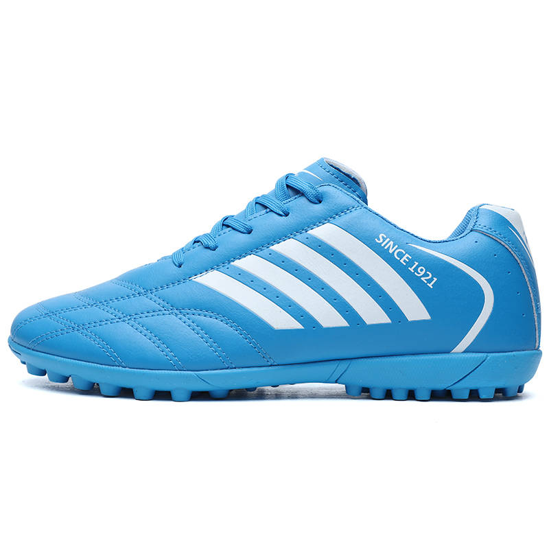 Binary Binary Synthetic Leather Soccer Shoes Unisex Blue