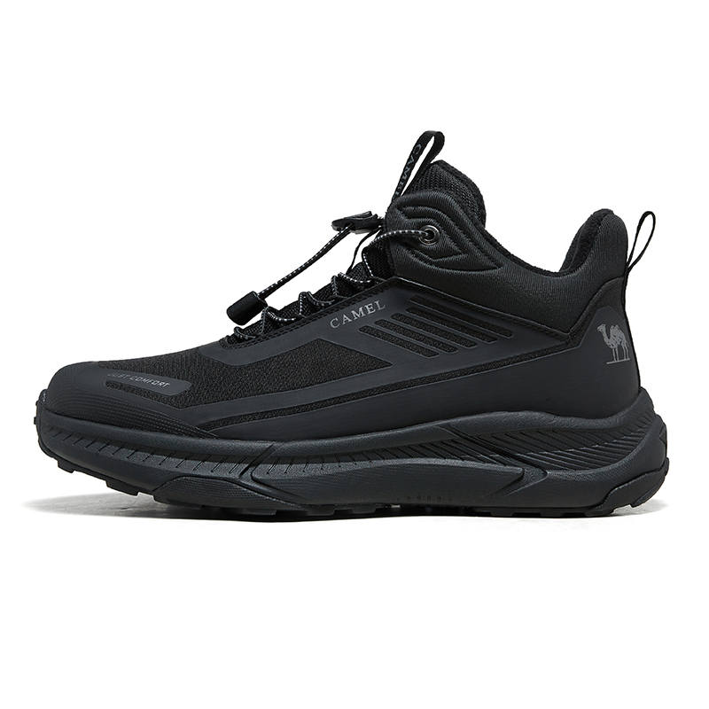 CAMEL Slip Resistant Abrasion Resistant Slip Resistant Abrasion Resistant Low top Casual Shoes Men's Black