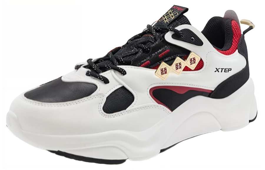 XTEP ZHONGGUOYOUZHENG x XTEP Mifan Slip Resistant Low top Casual Shoes Men's Black White Red