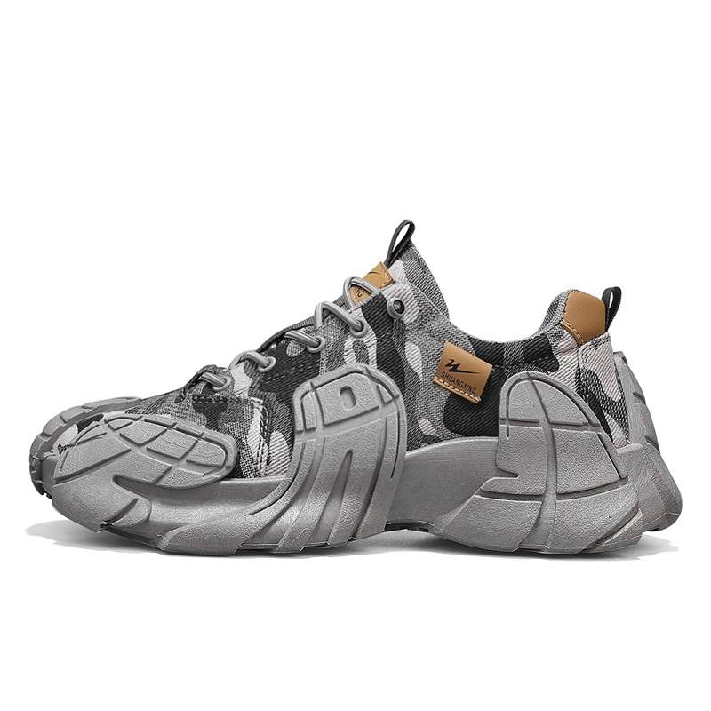 Binary Binary Cushioning Coverage Abrasion Resistant Low top Casual Shoes Men's Gray