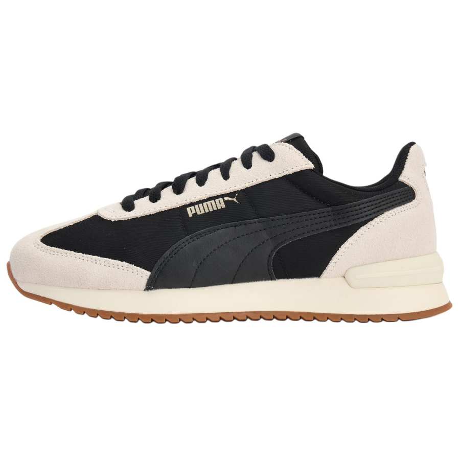 PUMA R78 Nylon Abrasion Resistant Low top Casual Shoes Unisex Black White