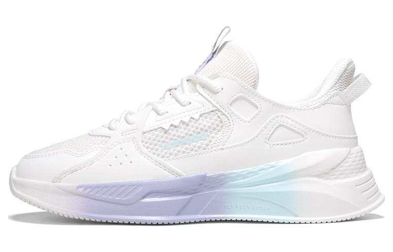 361° Cushioning Slip Resistant Abrasion Resistant Low top Sports Casual Shoes Women's White Blue