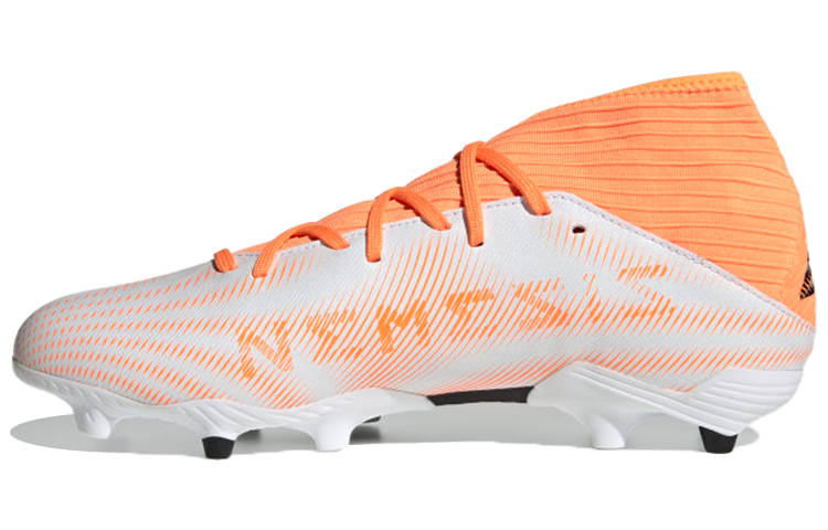 Adidas Adidas Nemeziz 3 Comfortable FG Firm Ground Natural Grass Abrasion Resistant Soccer Shoes Men's White Orange