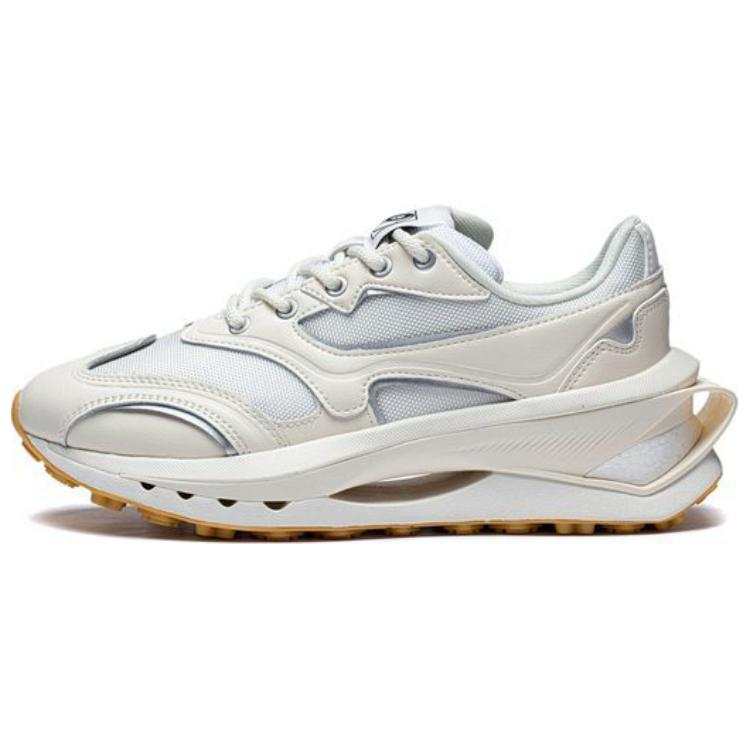 Li-Ning Li Ning Slip Resistant And Breathable Low top Casual Shoes Women's Gray White