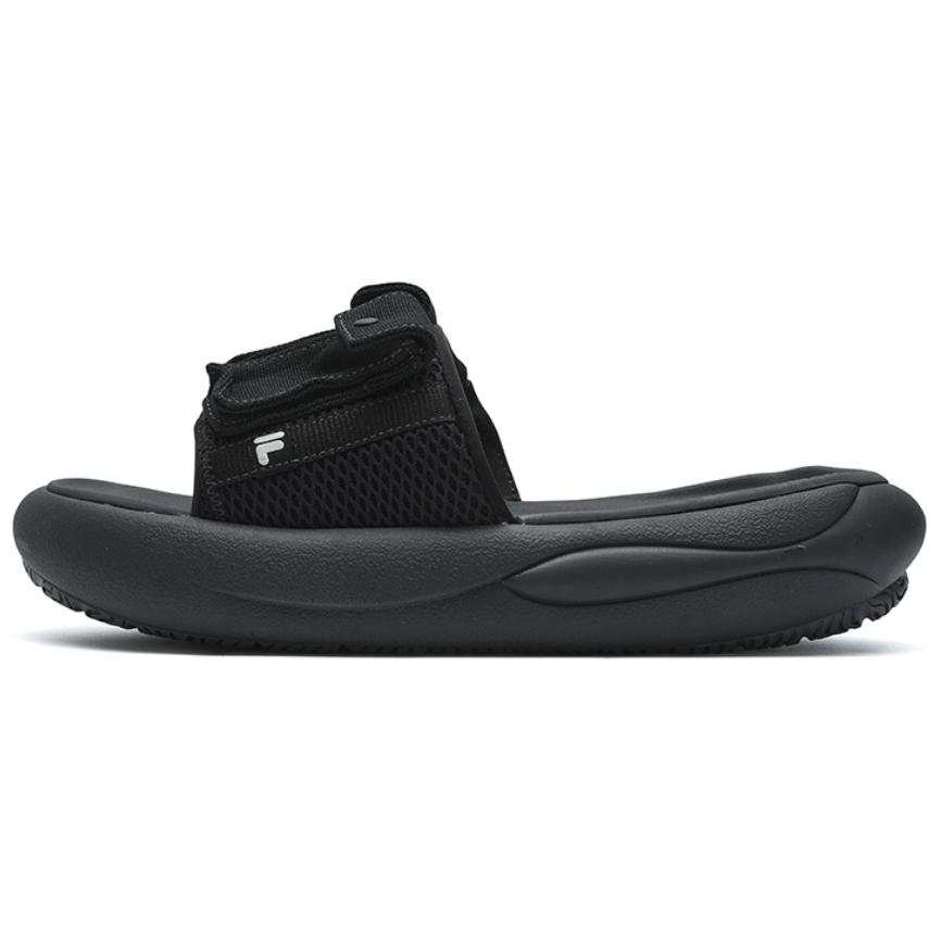 FILA FUSION ZIP UP Abrasion Resistant Slide Slippers Women's Black