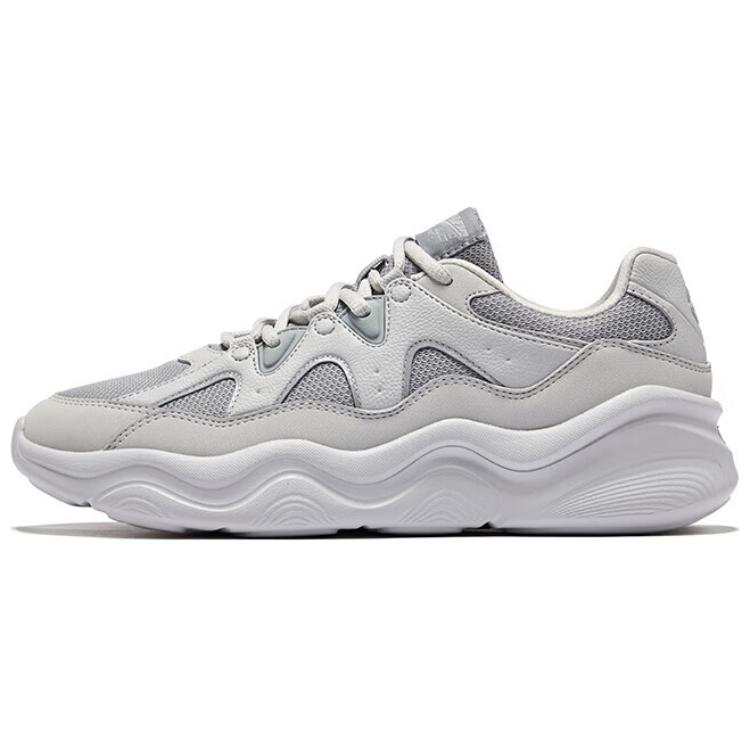 Erke Cushioning Abrasion Resistant Coverage Low top Casual Shoes Men's Snow Gray Mist Gray