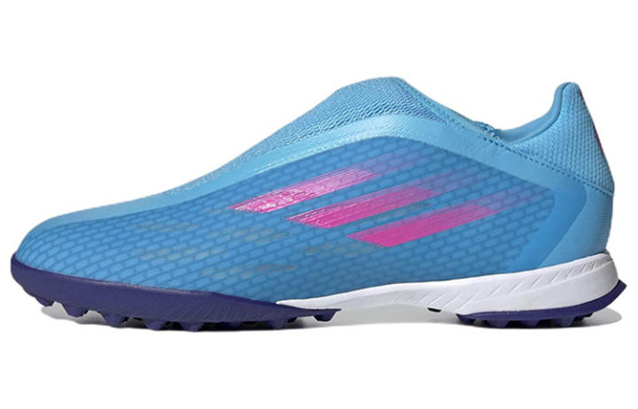 Adidas Adidas X Speedflow 3 Slip Resistant Abrasion Resistant Soccer Shoes Unisex Blue Pink